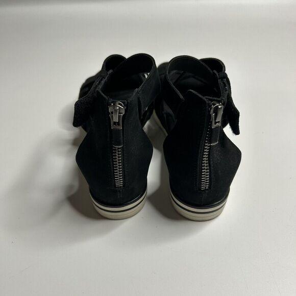 Eileen Fisher Women's Sport Sneaker Sandals Size 7.5 Black Leather Zip Strappy - Picture 7 of 12